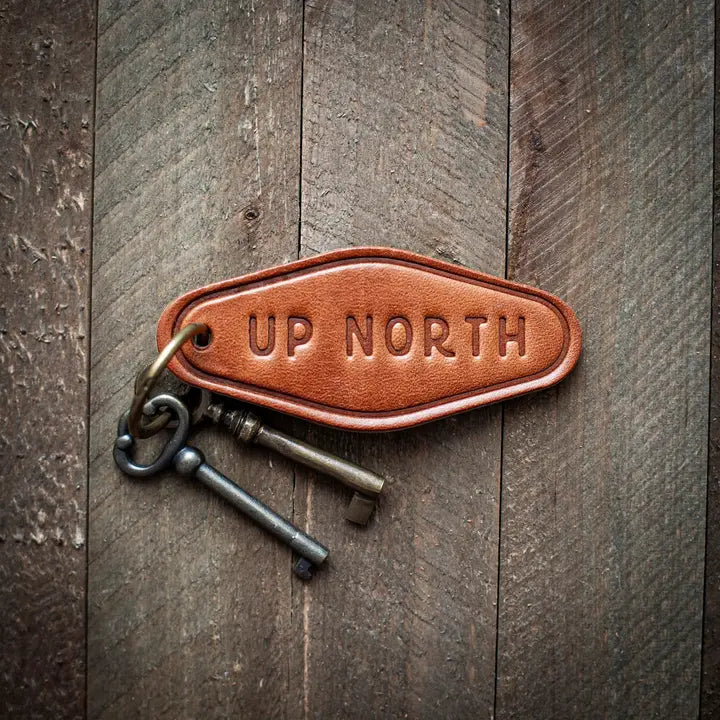 Up North Leather Keychain