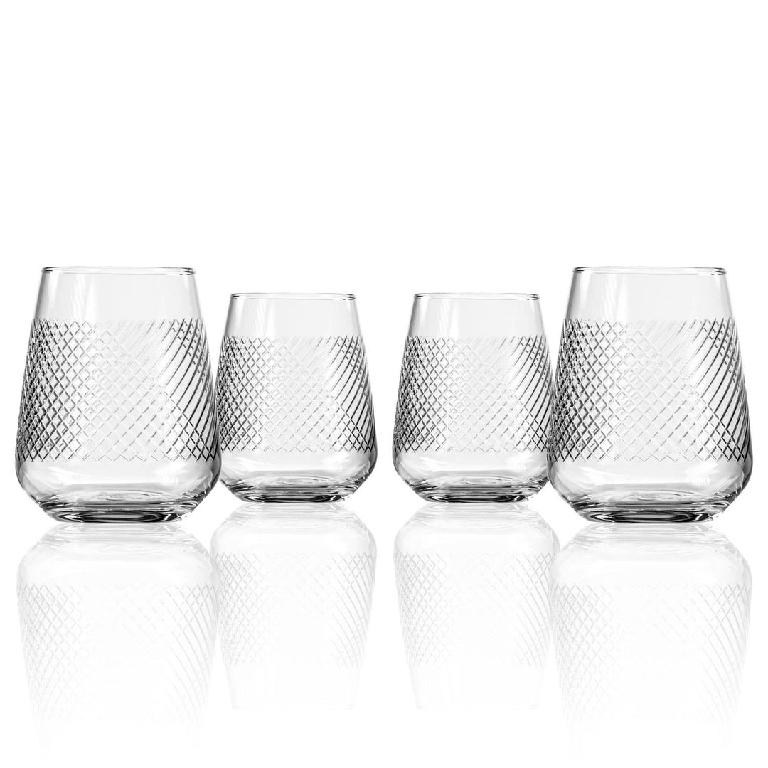 Bourbon Street 15.75oz Stemless Wine Glass: Set of 2