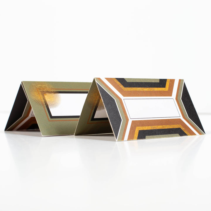 Hexagon and Star Double Sided Place Cards Boxed Set of 12