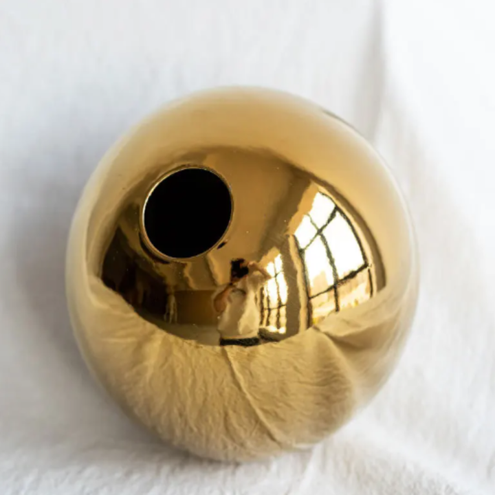 Gold Ball Vases 4.5"
