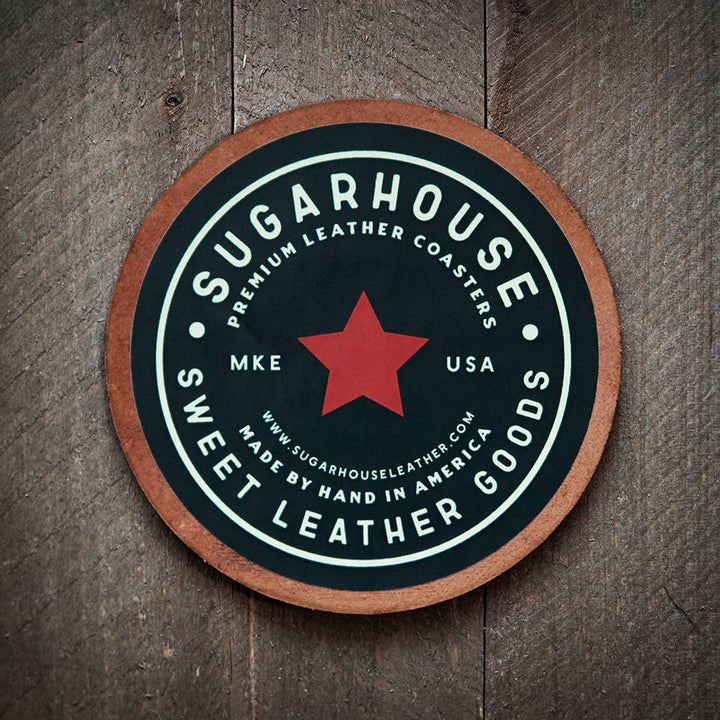 Idaho State Silhouette Leather Coaster