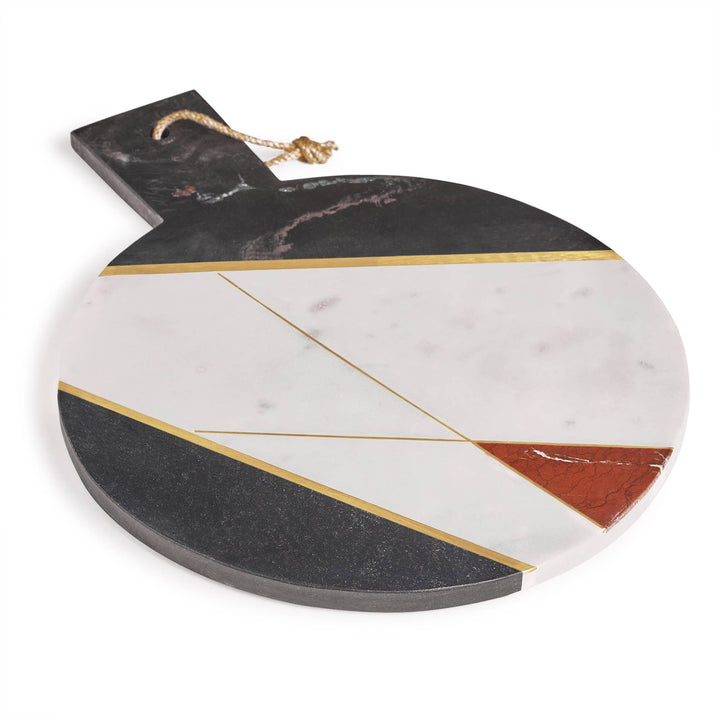 Sardinia Marble & Gold Cheese Board - 16" L x 12" W