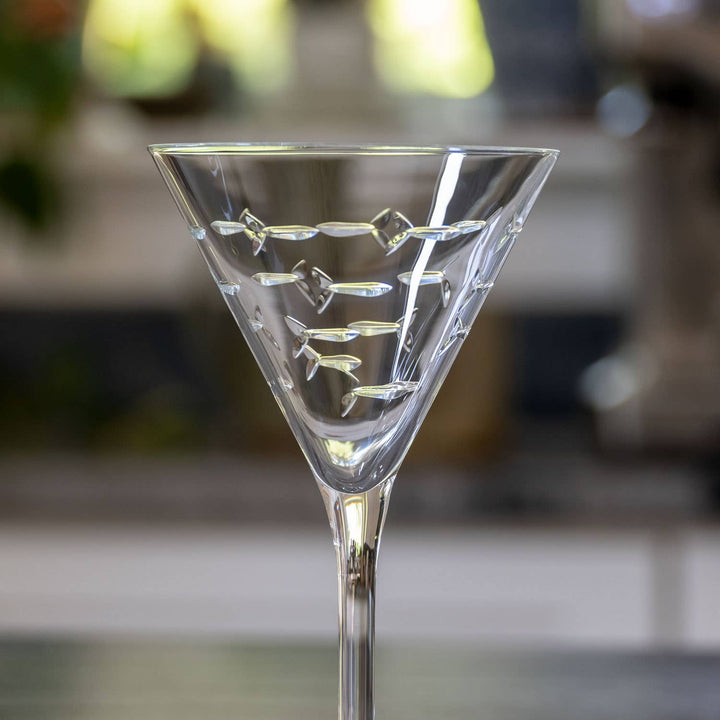 School of Fish Martini Glass 7.5oz: