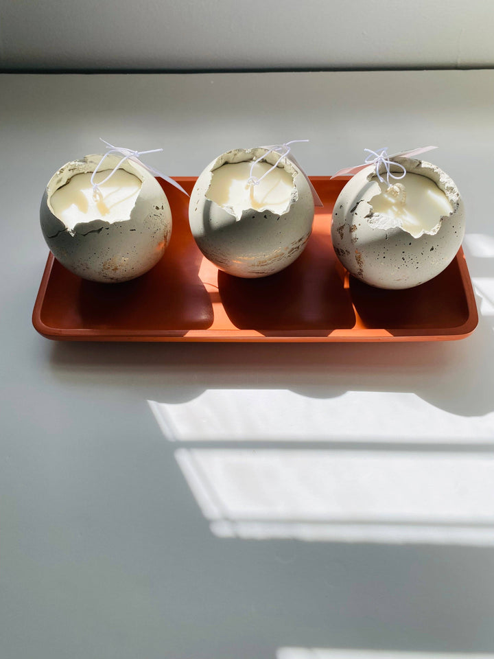 Mini Moon Candle | Sphere Concrete Candle: Oakmoss & Amber