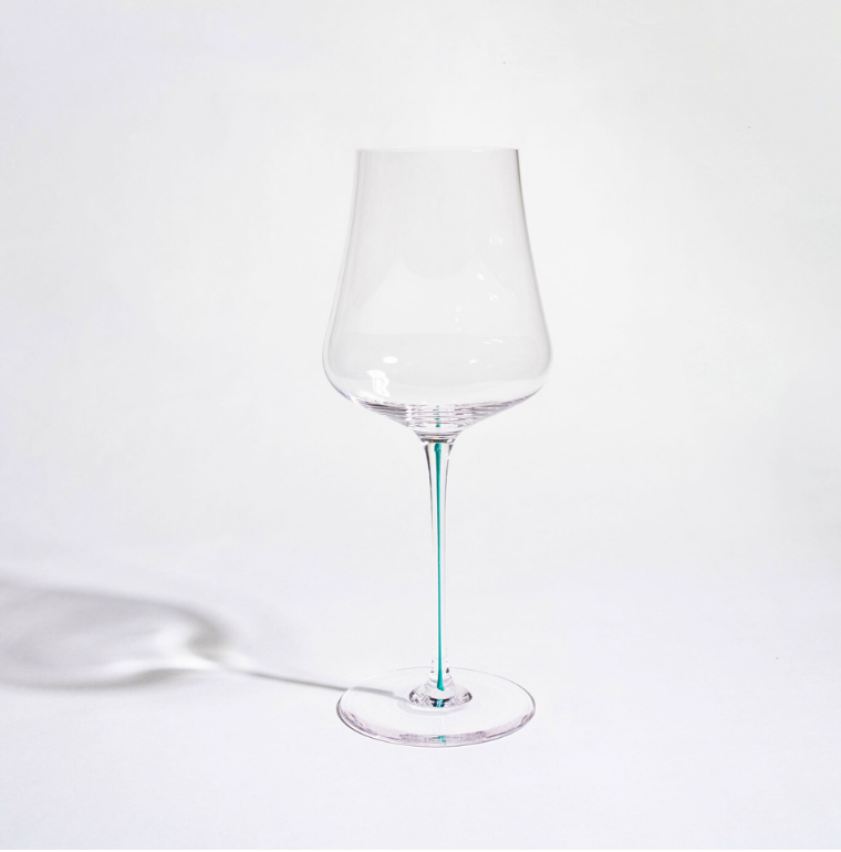 Tulip Colored Stem Wine Glass