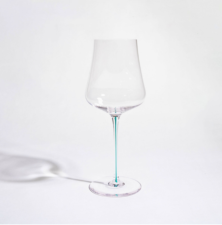 Tulip Colored Stem Wine Glass