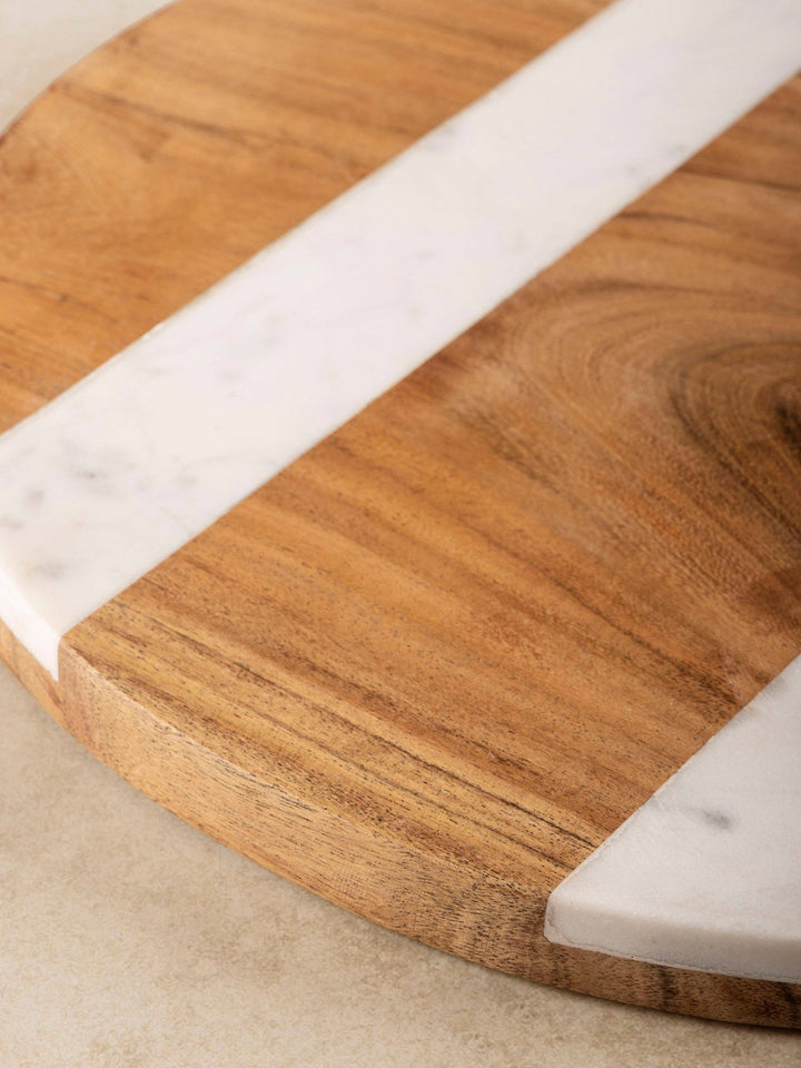 Mandawa Cutting Board: White / 19"