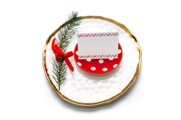 Folded Place Cards | Candy Cane | Christmas Holiday