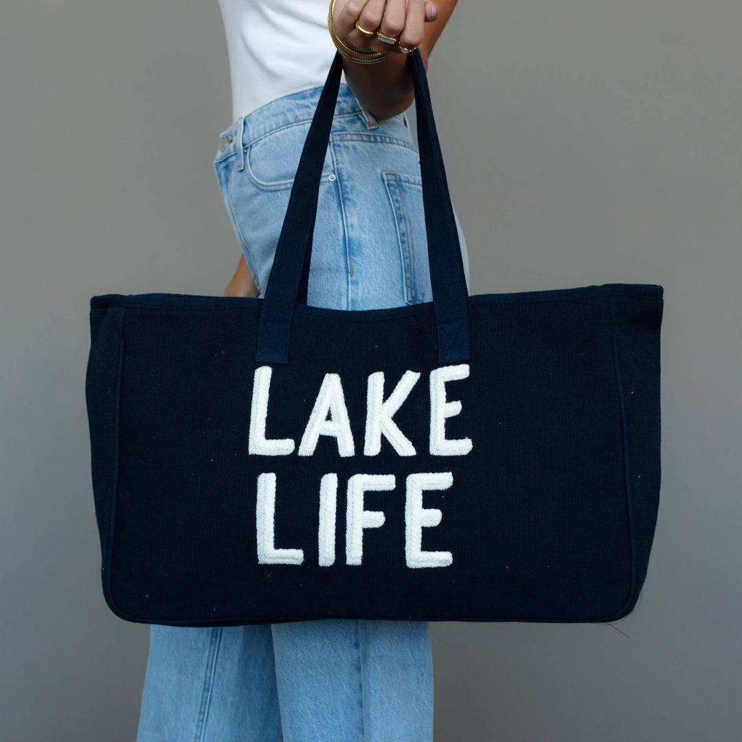 Navy Lake Life Tote