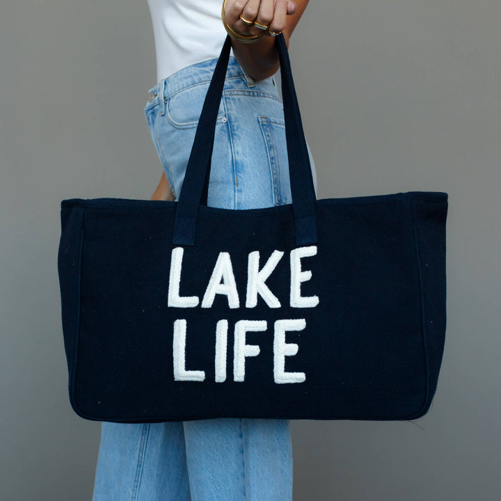 Navy Lake Life Tote