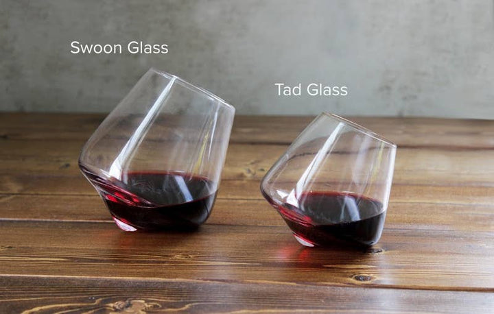 Pair of 5oz Whiskey Glasses with Barn Wood