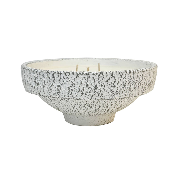 Rustic Earthenware Pedestal Candle: Cassis Vanilla Fragrance