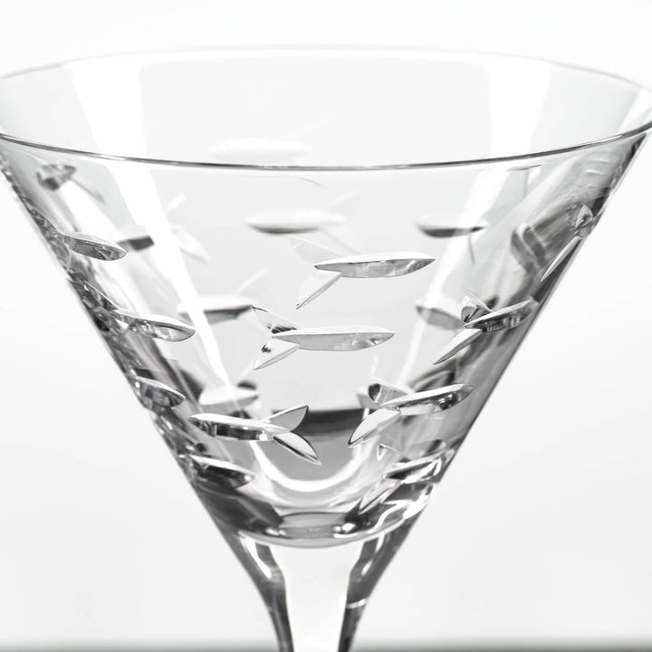 School of Fish Martini Glass 10oz (Set of 2)