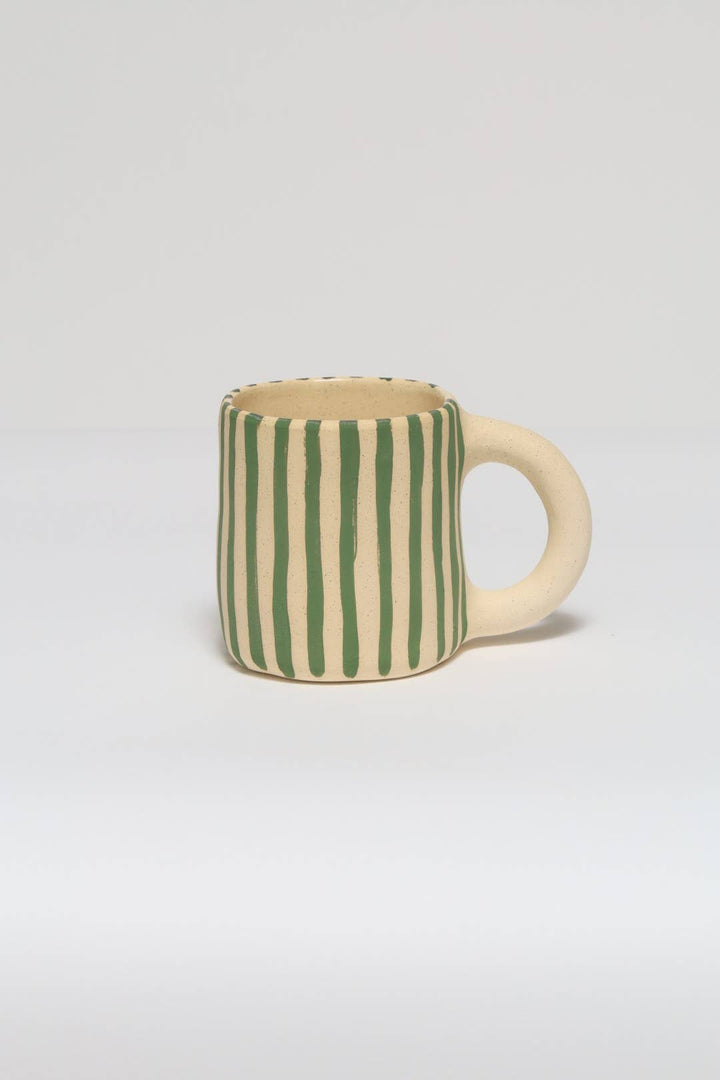 Striped vase : White rainbow / Large