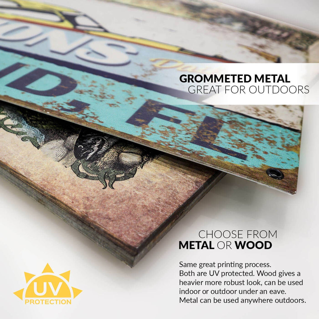 Please Remove Boots: Generic - Wood & Metal Wall Art: Wood / 36" x 10.5"