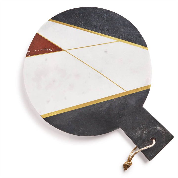Sardinia Marble & Gold Cheese Board - 16" L x 12" W