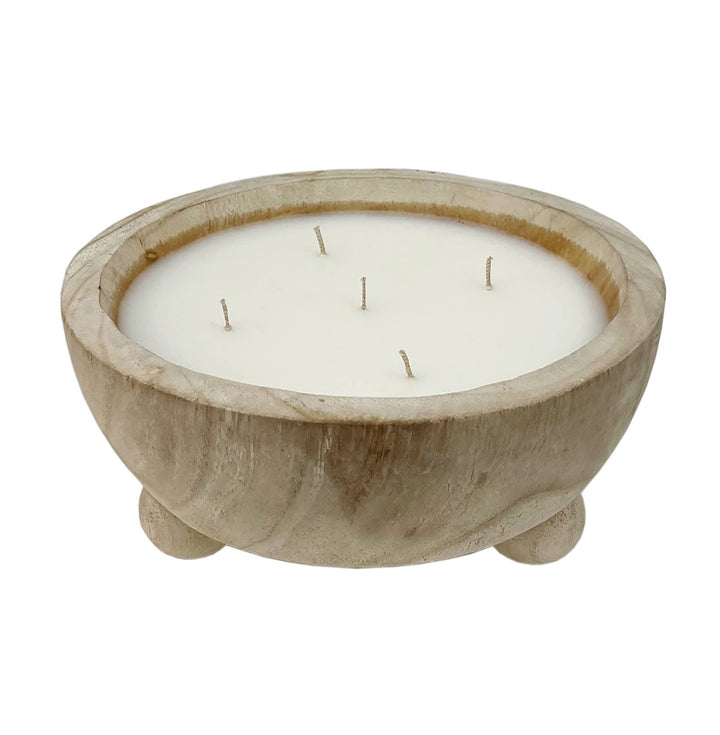 Paulownia Wood Footed Candle