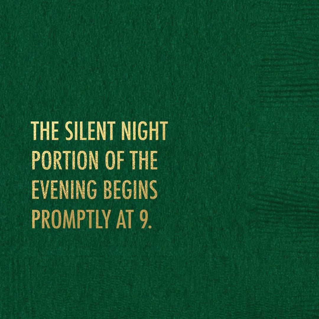 Silent Night Cocktail Napkin