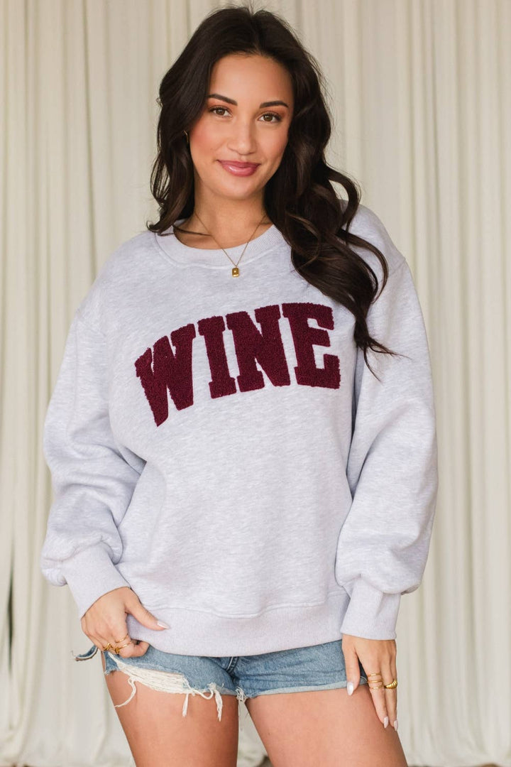 Gray Wine Sweatshirt