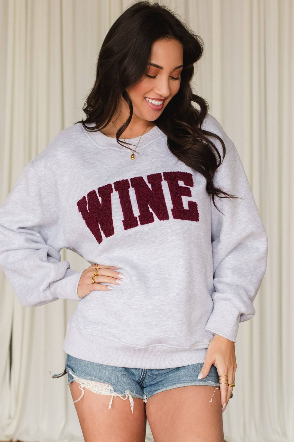Gray Wine Sweatshirt