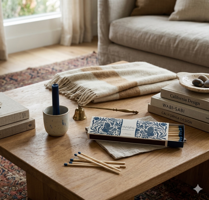 Decorative Box of Matches: Blue