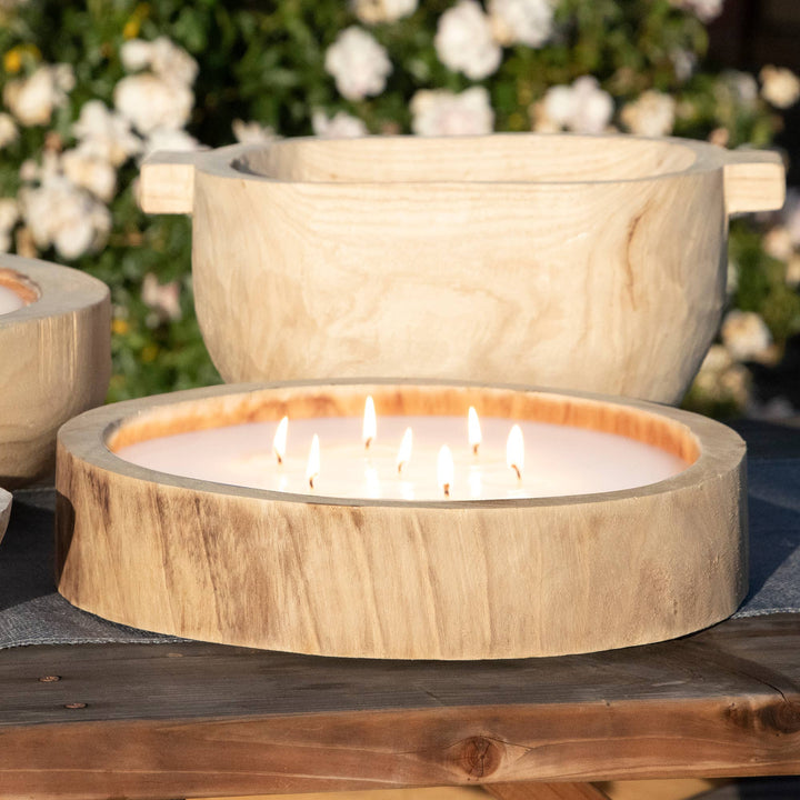 Paulownia Circular Wood Candle 13.5"