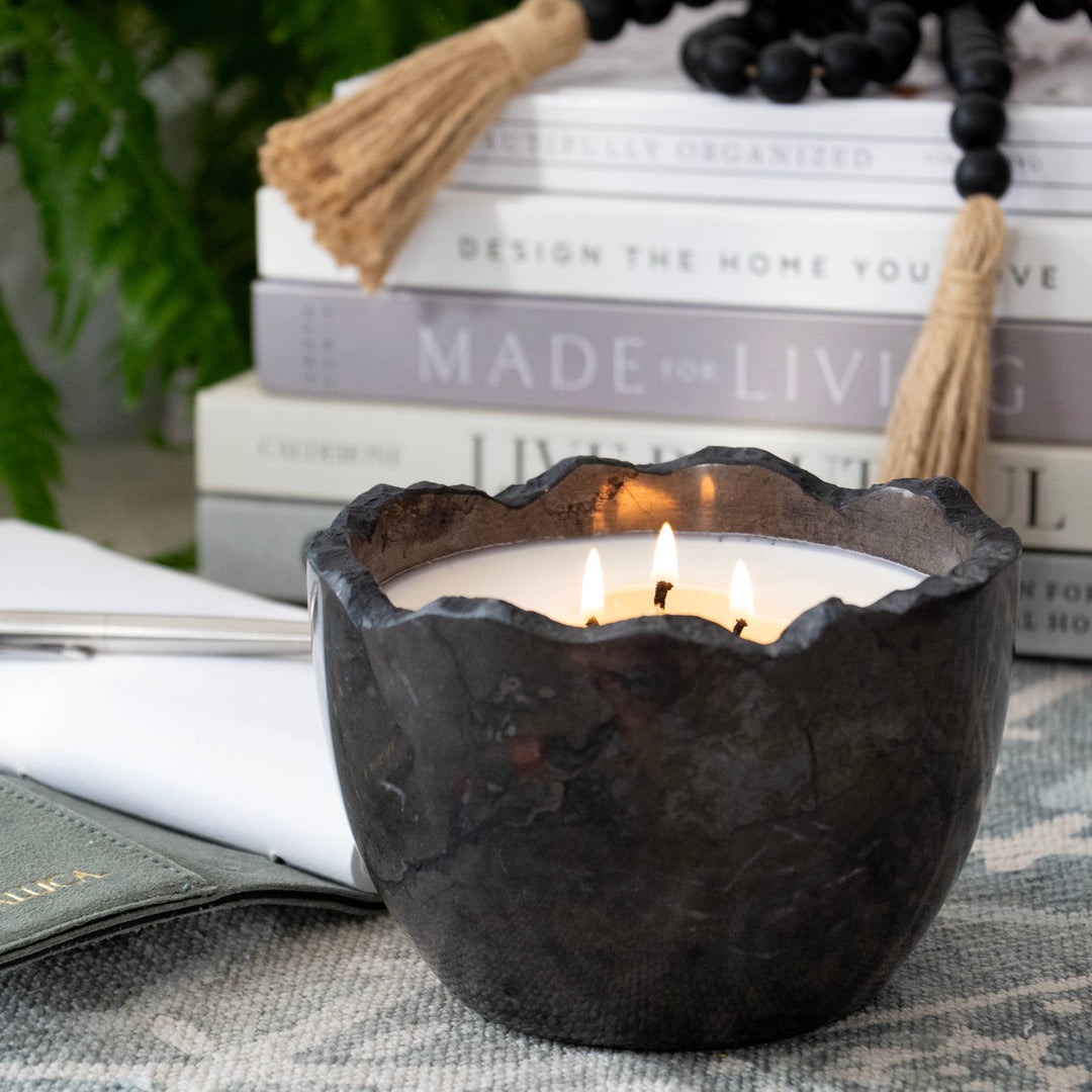 Andesite Bowl Candle in Palo Santo Fragrance