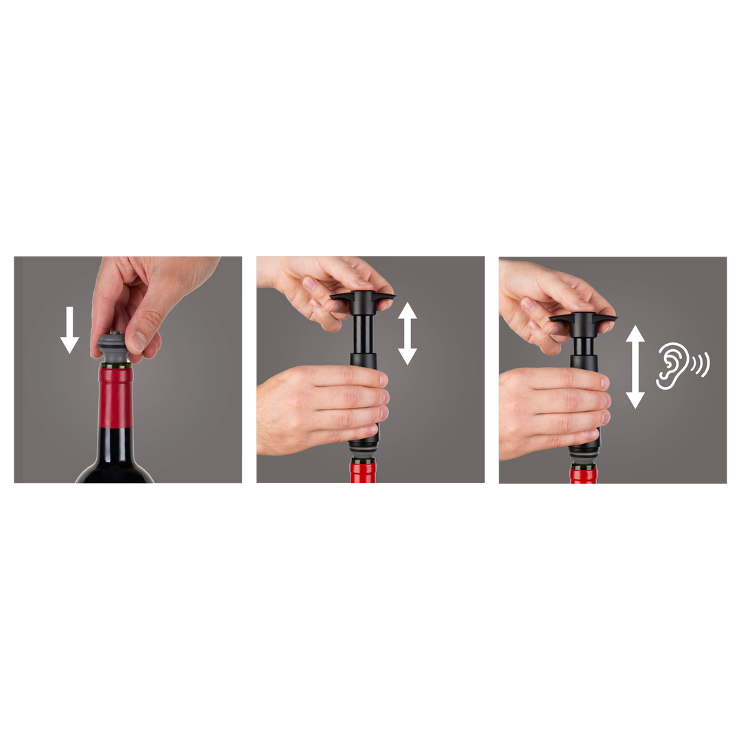 Original Wine Saver Black with 1 stopper