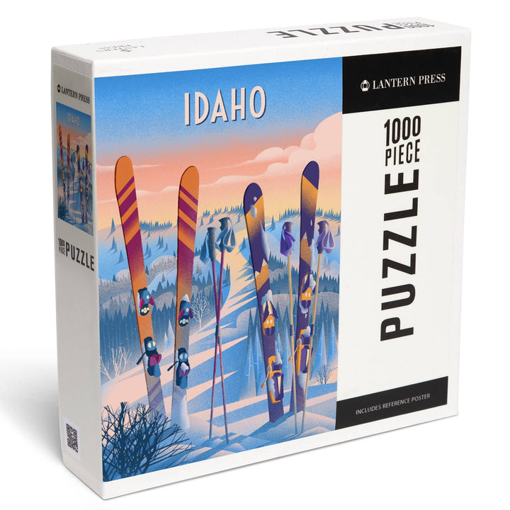 1000 Piece Puzzle - Idaho, Prepare for Takeoff, Skis