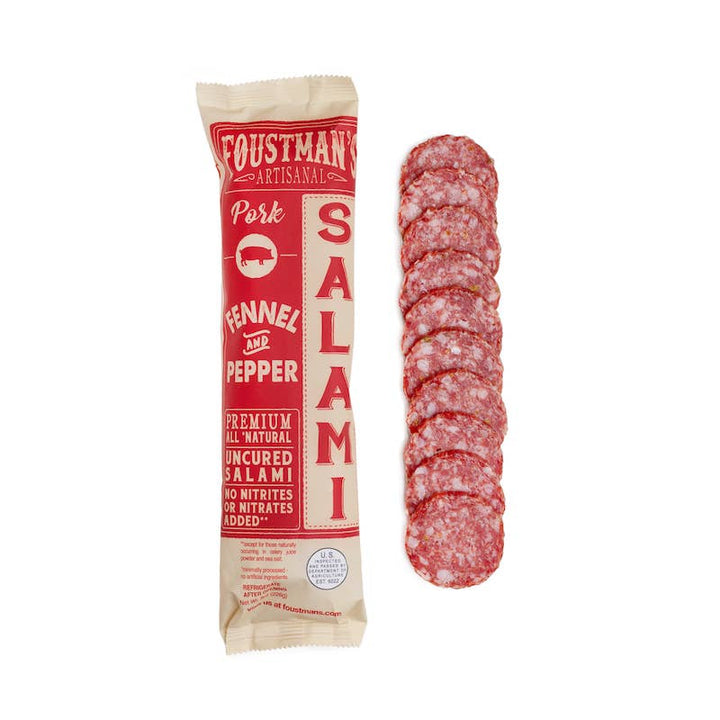 PORK FENNEL & PEPPER | FOUSTMAN'S ALL-NATURAL UNCURED SALAMI