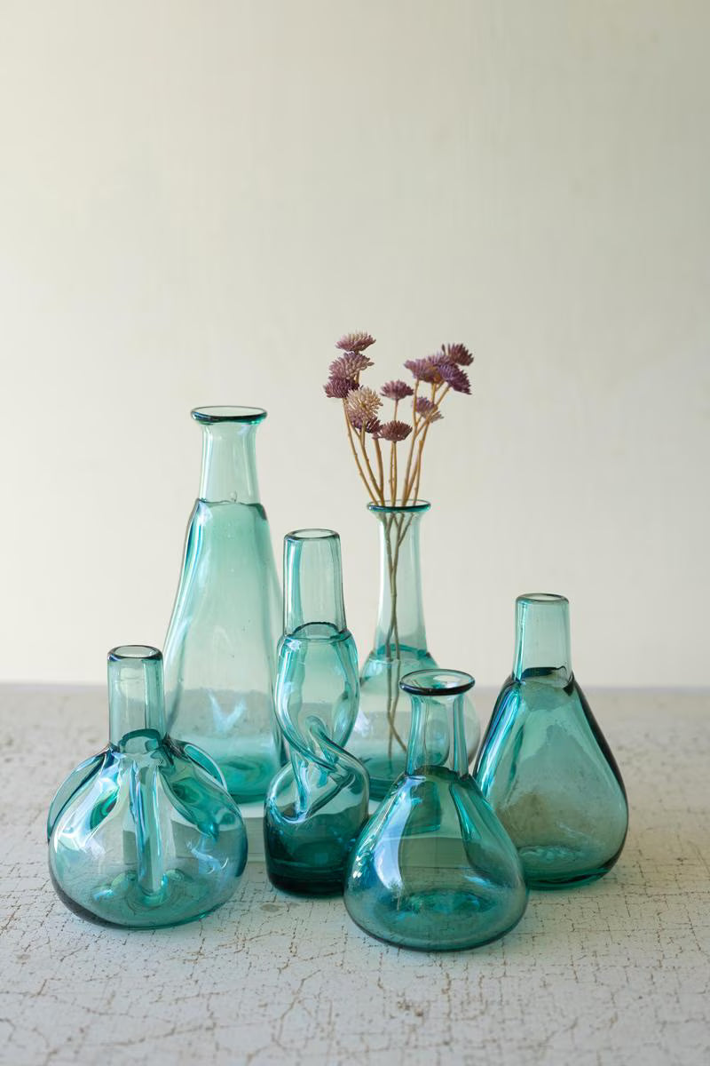 Set of 6 Bottle Bud Vases