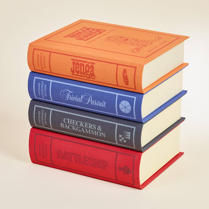 4-Pack Vintage Bookshelf Assortment of Classic Board Games