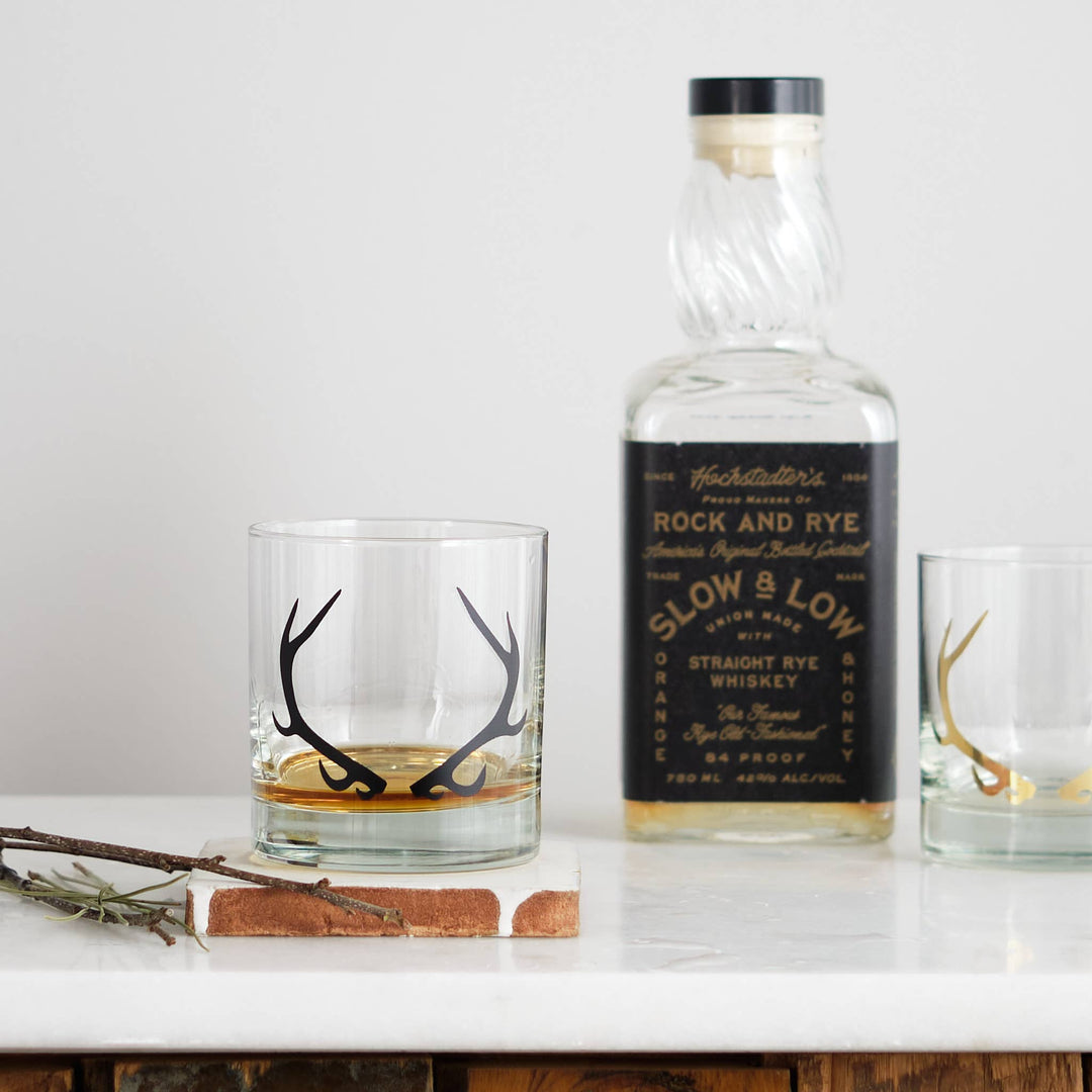 Antler Glassware, Matte Black: Rocks Glass 11 oz