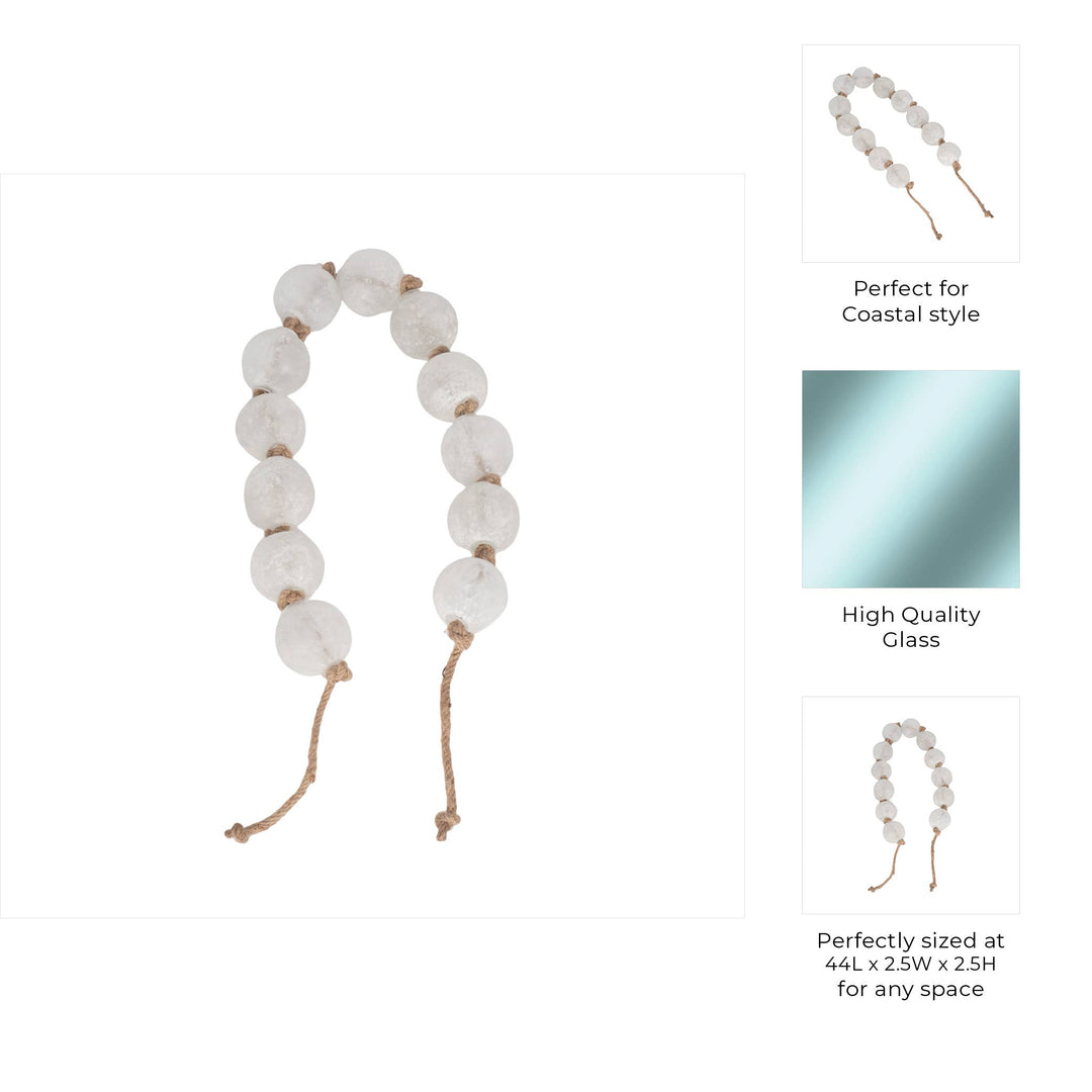 Clear 44 in. Length 2.5 in. Beaded Glass Garland