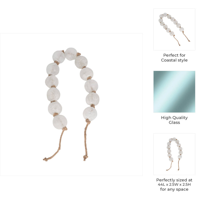 Clear 44 in. Length 2.5 in. Beaded Glass Garland
