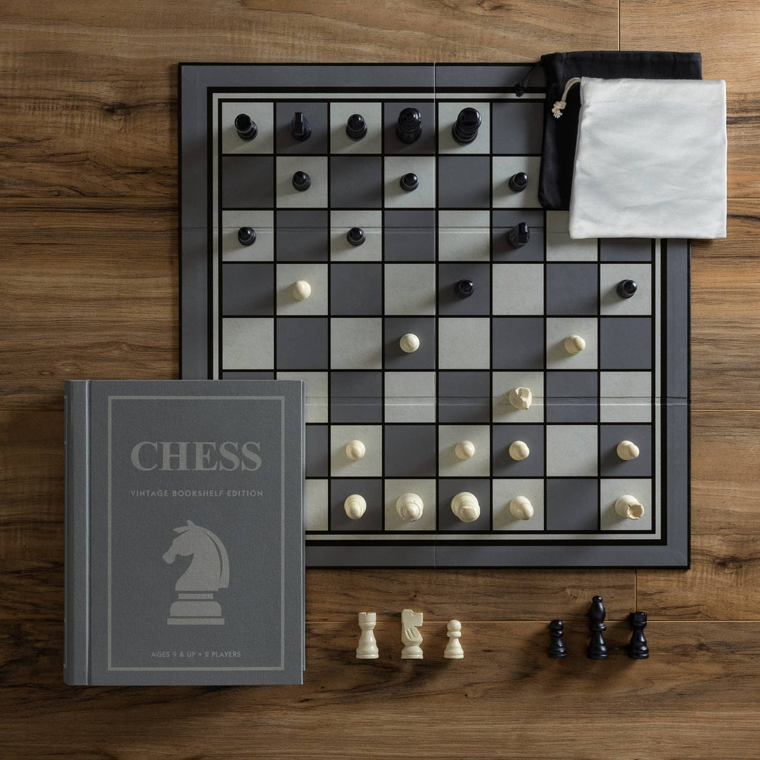 Vintage Bookshelf Edition Chess Set