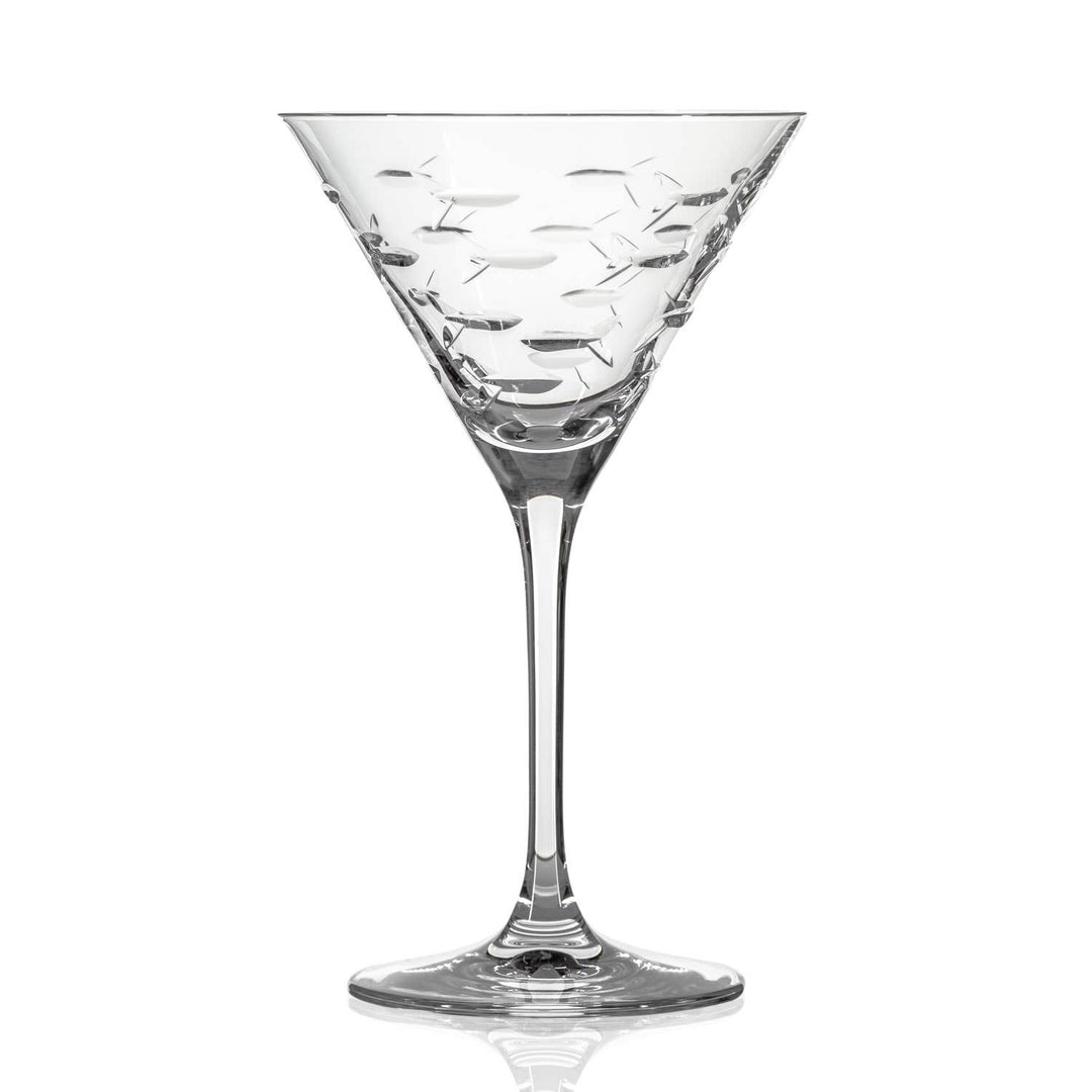 School of Fish Martini Glass 10oz (Set of 2)