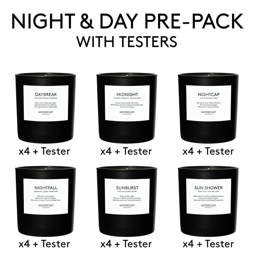 Night & Day Collection - 8oz Candles w/Testers -Starter Pack