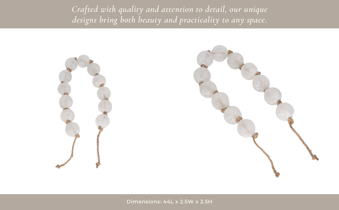 Clear 44 in. Length 2.5 in. Beaded Glass Garland