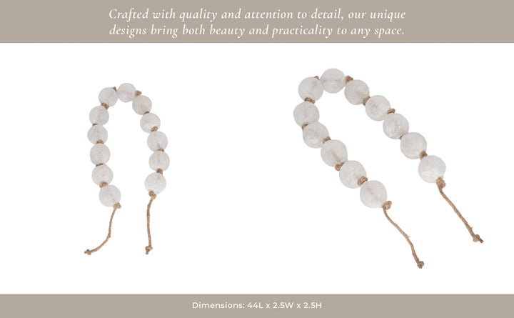 Clear 44 in. Length 2.5 in. Beaded Glass Garland