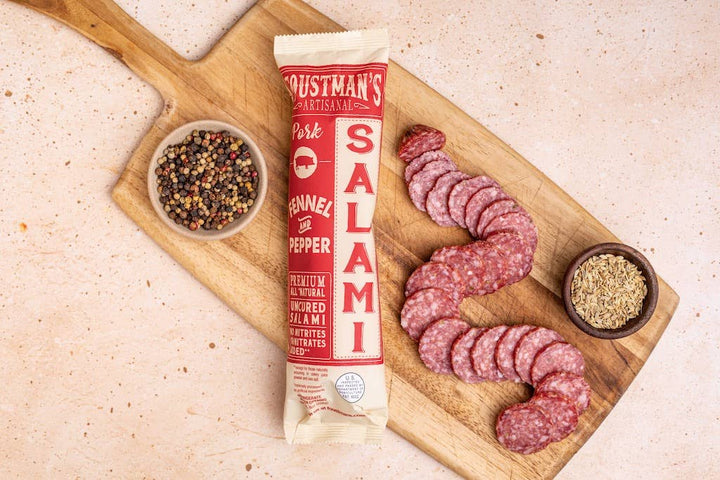 PORK FENNEL & PEPPER | FOUSTMAN'S ALL-NATURAL UNCURED SALAMI