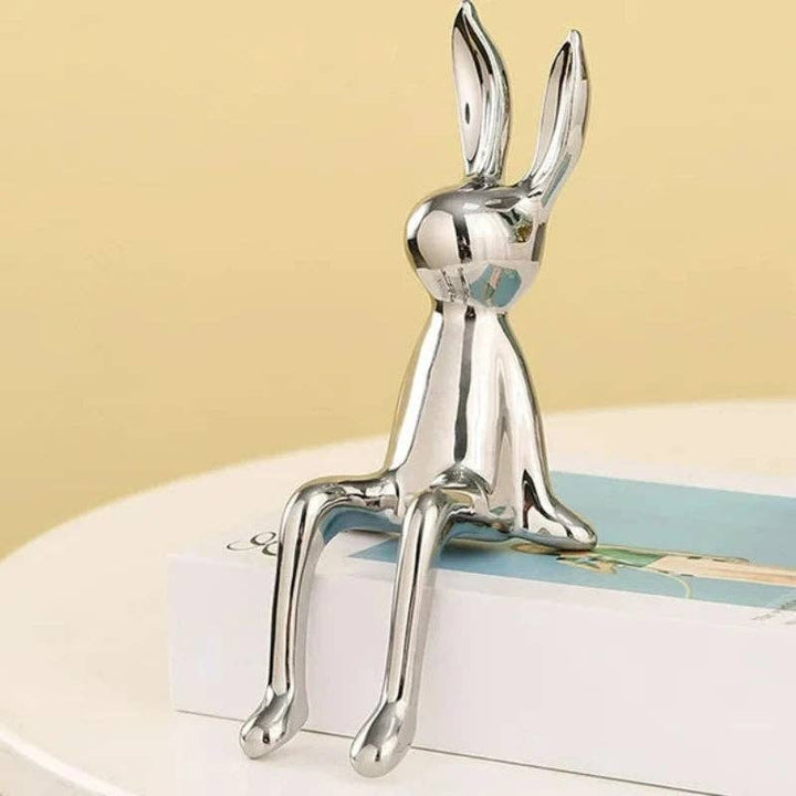 Long-Eared Sitting Rabbits: Silver