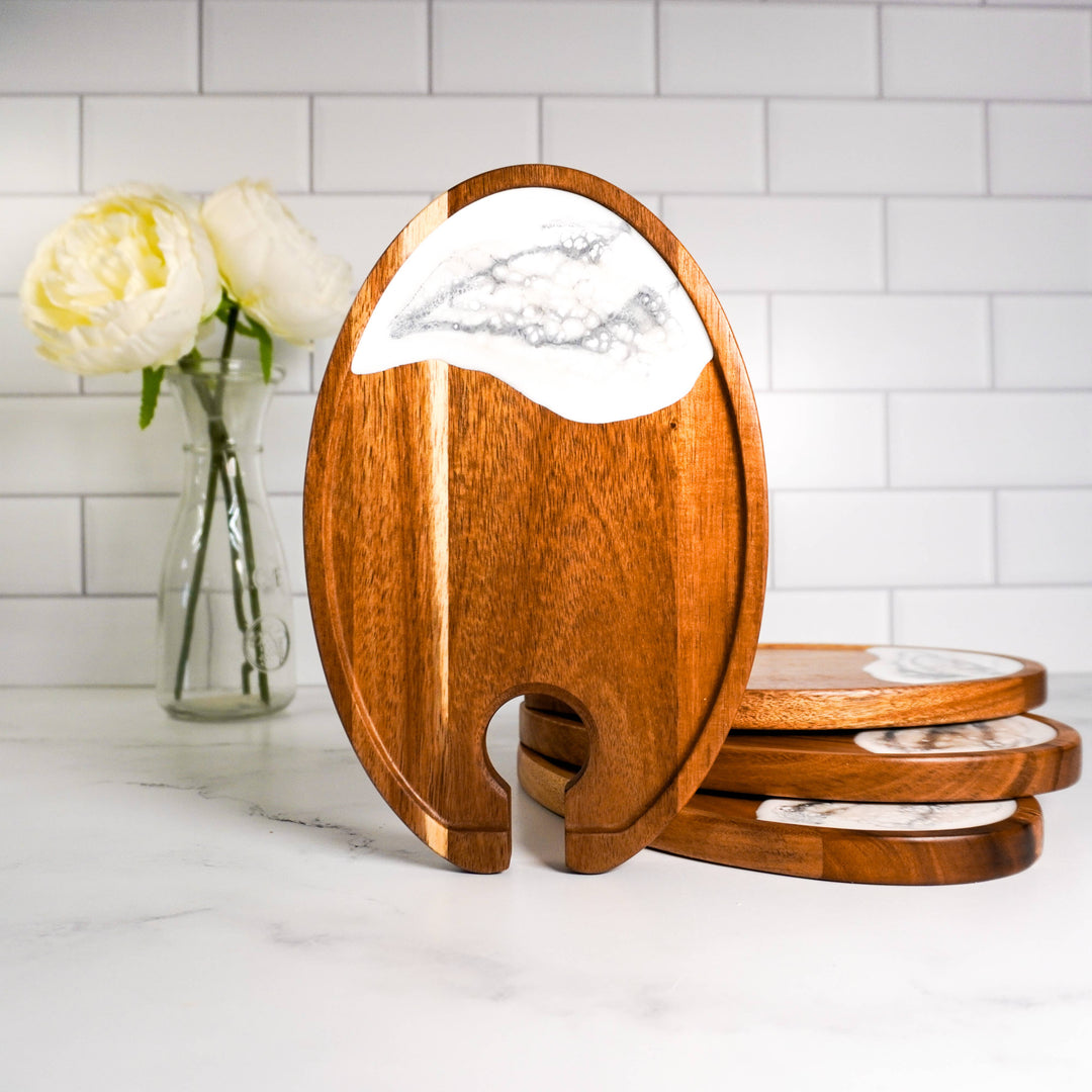 Gold Quartz Wine & Appetizer Trays