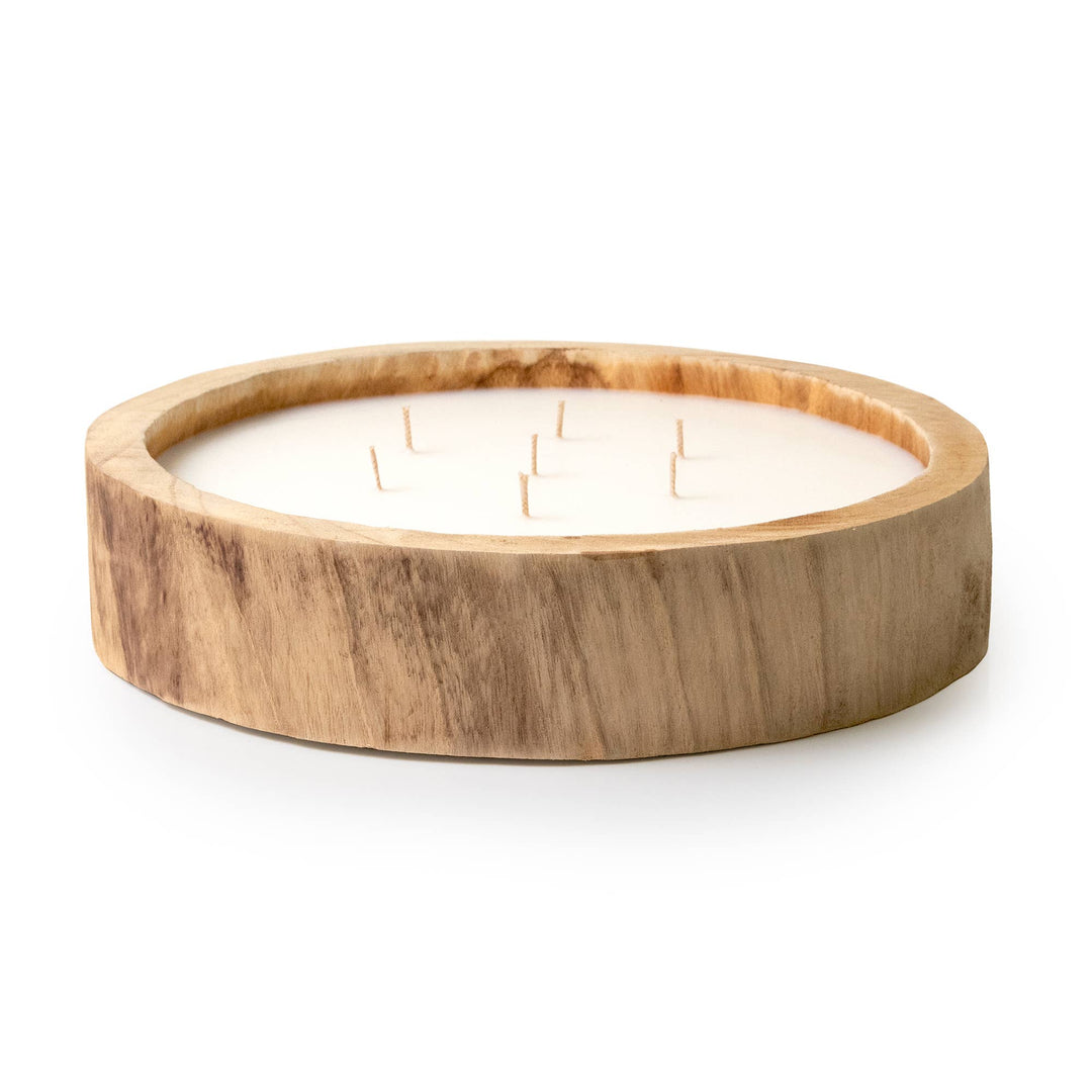 Paulownia Circular Wood Candle 13.5"