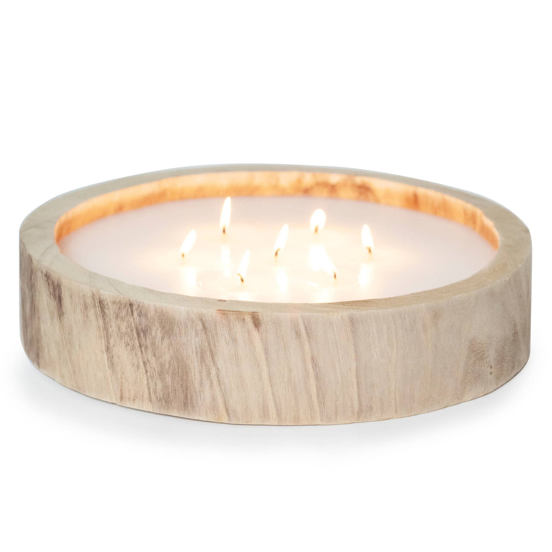 Paulownia Circular Wood Candle 13.5"