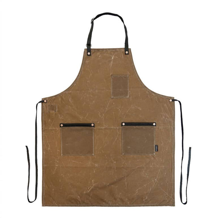 Waxed Canvas Industry Apron: Olive