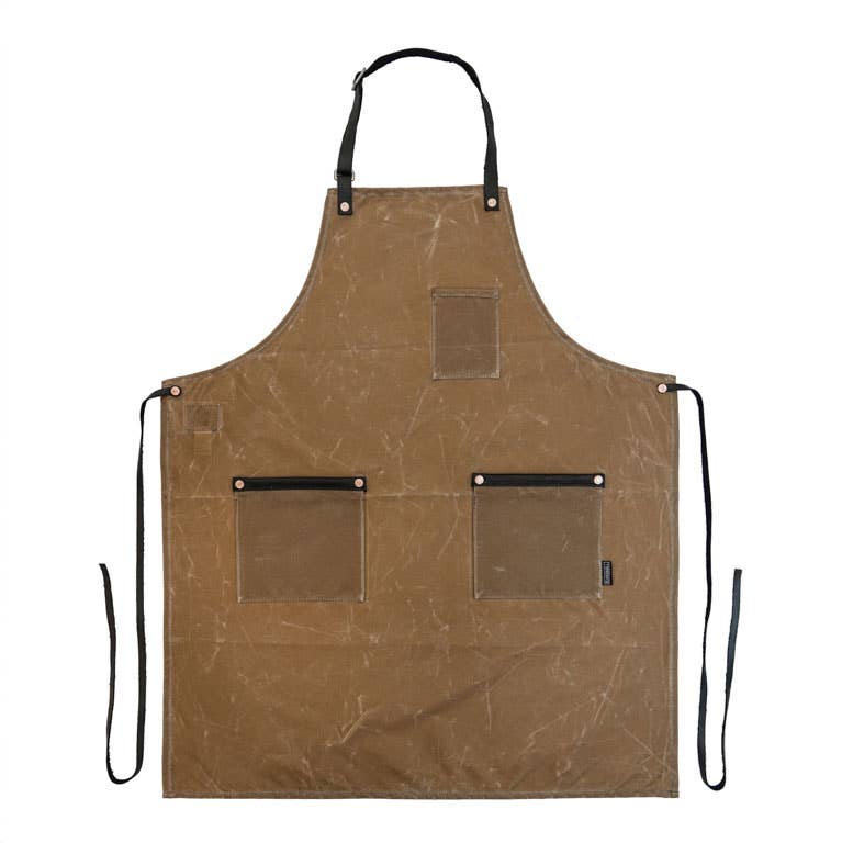 Waxed Canvas Industry Apron: Field Tan