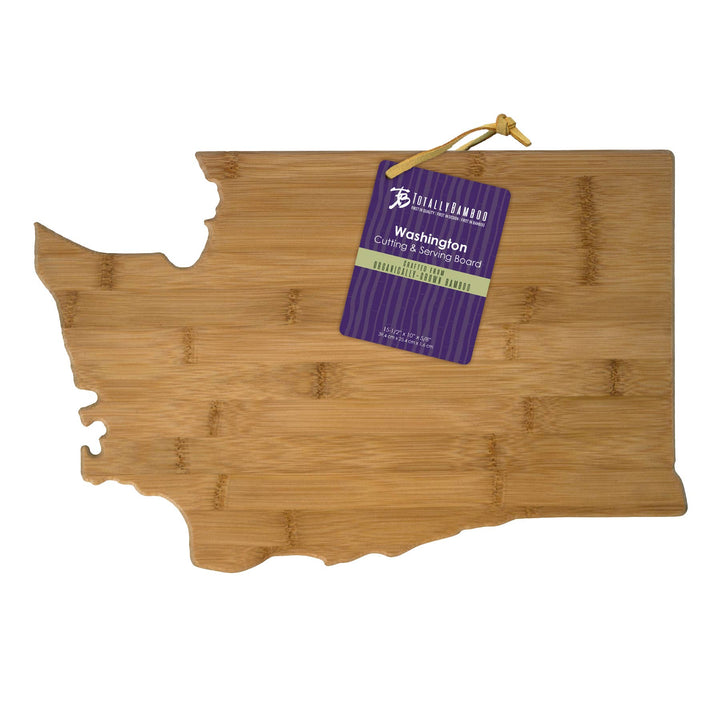 Washington State-Shaped Bamboo Serving & Cutting Board