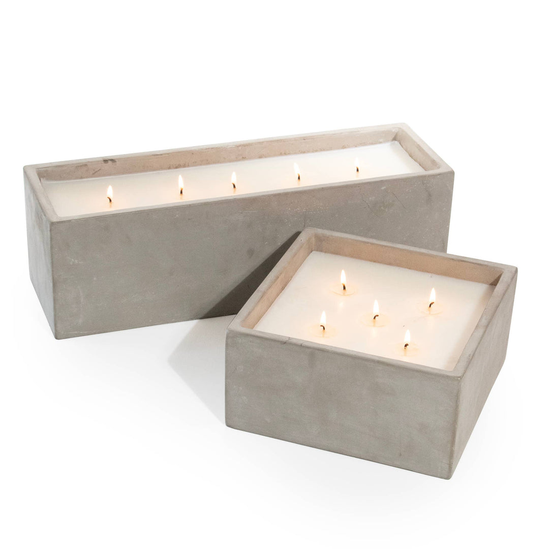 Cement Square Statement Candle