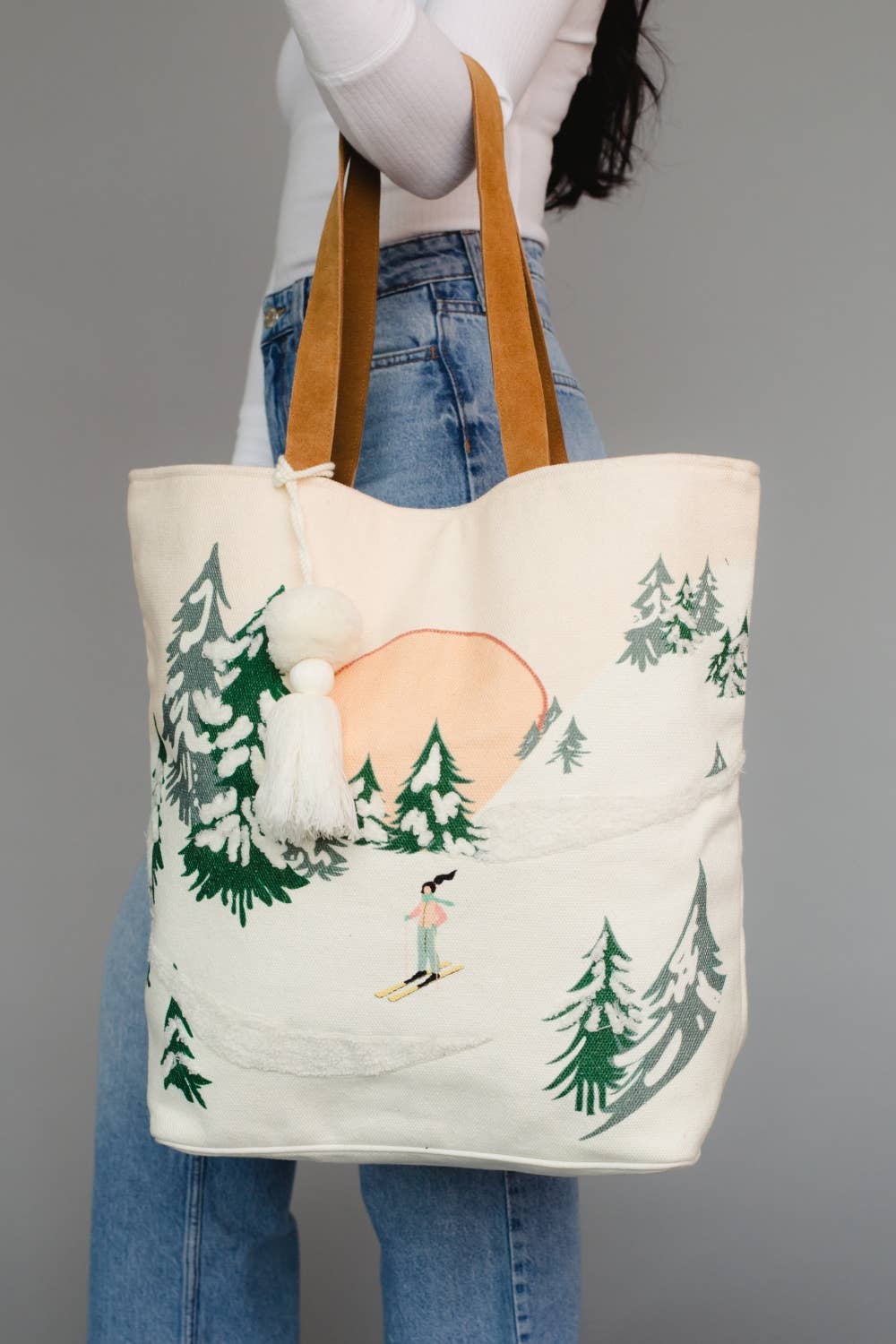 Skiing Person Tote